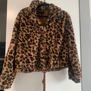 Soft Cheetah Zip Up Jacket
